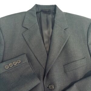 Brooks Brothers 346 Charcoal Grey Stretch Wool 3 Button Blazer Jacket Mens 42R